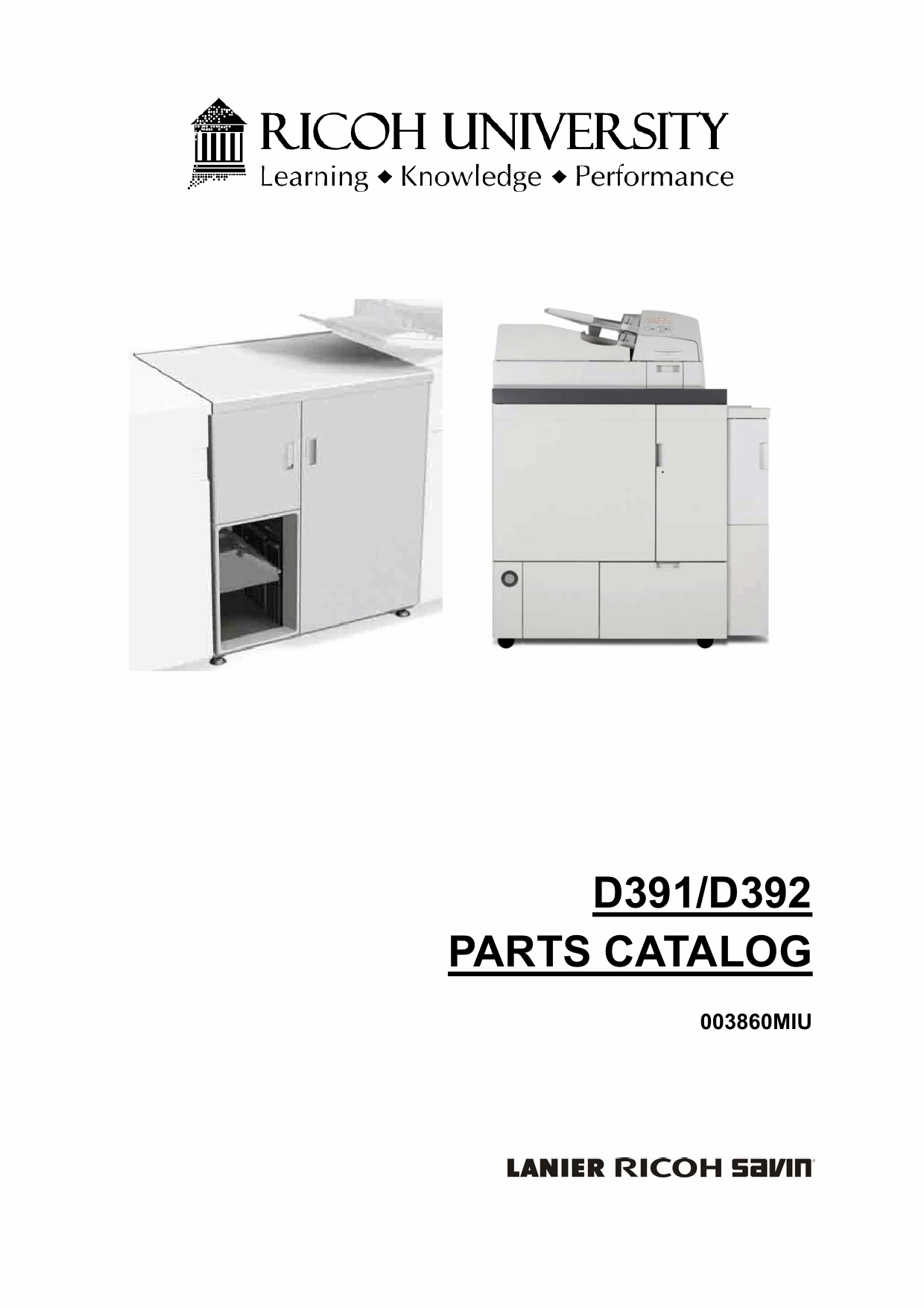 RICOH Options D391 D392 PERFECT-BINDER-GB5000 Parts Catalog PDF download-1